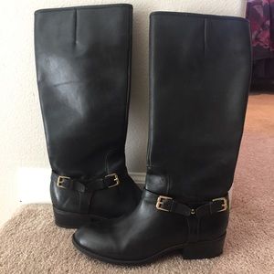 Lauren Ralph Lauren Black Leather Boots